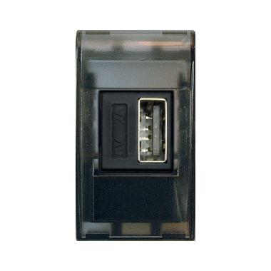 Caricatore USB. Noir S45 colore grigio scuro. 2A alimentazione 230V  finitura opaca  1 Mod. product photo Photo 01 3XL