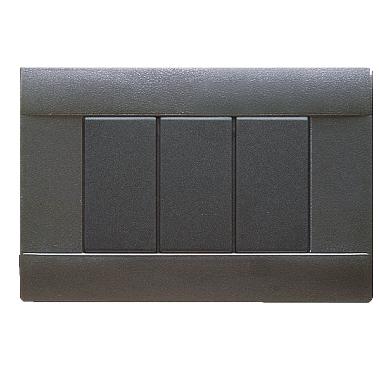 Placca Ral S45. sabbiata in tecnopolimero colore grigio noir 3 Mod. product photo Photo 01 3XL