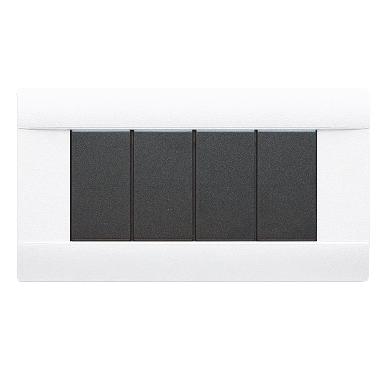 Placca Ral S45. lucida in tecnopolimero colore bianco banquise 4 Mod. product photo Photo 01 3XL