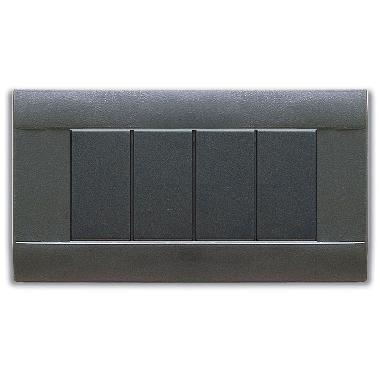 Placca Ral S45. sabbiata in tecnopolimero colore grigio noir 4 Mod. product photo Photo 01 3XL