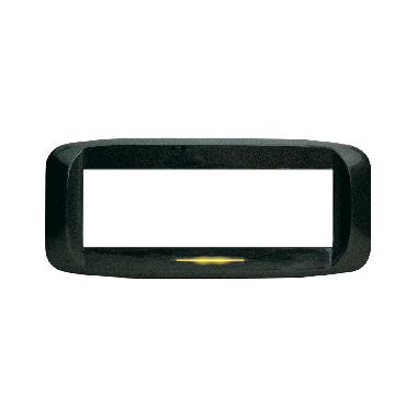 Placca in pressofusione illuminabile color grigio scuro  metallizzato con sottoPlacca 6 moduli product photo Photo 01 3XL