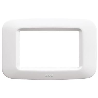 Placca in tecnopolimero per scatola rettangolare 3 Mod. color bianco banquise product photo Photo 01 3XL