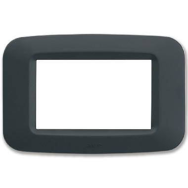 Placca in tecnopolimero per scatola rettangolare 3 Mod. color grigio noir product photo Photo 01 3XL
