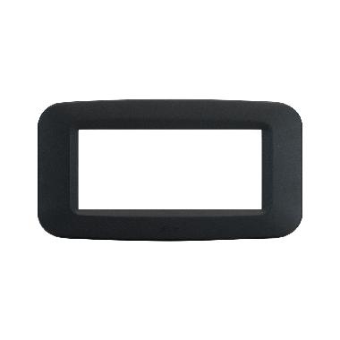 Placca in tecnopolimero per scatola rettangolare 4 Mod. colore grigio noir product photo Photo 01 3XL