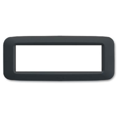 Placca in tecnopolimero per scatola rettangolare 6 Mod. colore grigio noir product photo Photo 01 3XL