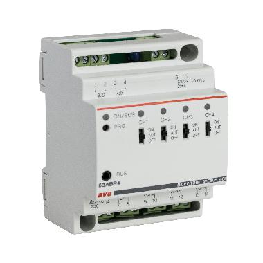 Attuatore illuminazione  8A resistivi  4 canali  AVEbus  4 Mod. DIN product photo Photo 01 3XL