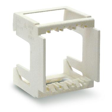 Supporto 2 moduli S44 per guida EN50022 colore RAL7035  larghezza pari a 3 Mod. din product photo Photo 01 3XL