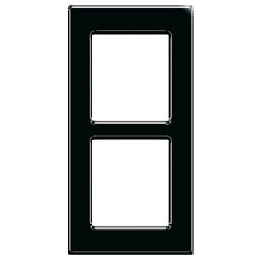 Adattatore per 2 connettori RJ45, Life S44 colore Nero - finitura lucida - 1 Mod. product photo Photo 01 3XL