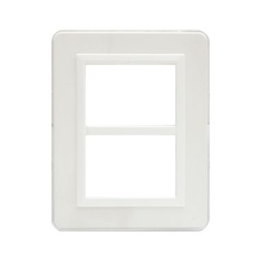 Placca Paersonal S44, colore bianco lucido - con cornicetta - 6(3+3) Mod. product photo Photo 01 3XL