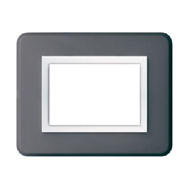 Placca Paersonal S44, colore grigio lucido - con cornicetta - 3 Mod. product photo Photo 01 3XL