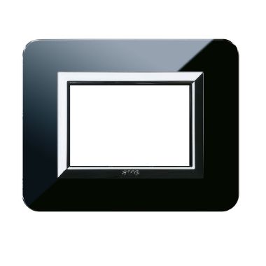 Placca Paersonal S44, colore nero assoluto - con cornicetta - 3 Mod. product photo Photo 01 3XL