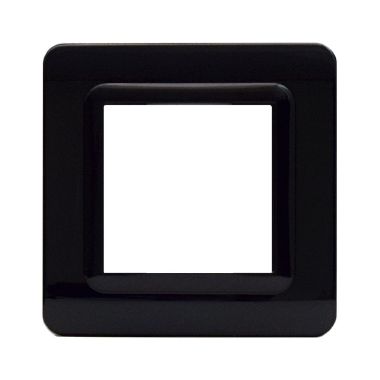 Placca tecnopolimero S44, in plastica colore grigio scuro lucido - 2 Mod. product photo Photo 01 3XL