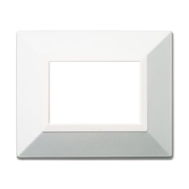 Placca Zama, S44 colore bianco micalizzato, con cornicetta - 3 Mod. product photo Photo 01 3XL