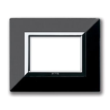Placca Zama, S44 colore nero assoluto, con cornicetta - 3 Mod. product photo Photo 01 3XL