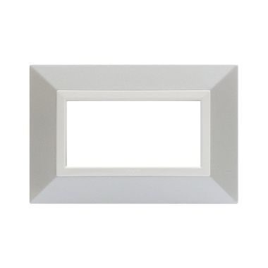 Placca Zama, S44 colore bianco micalizzato, con cornicetta - 4 Mod. product photo Photo 01 3XL