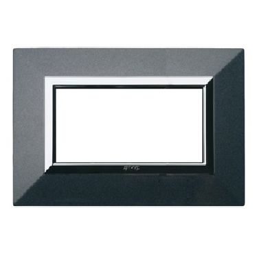 Placca Zama, S44 colore grigio scuro, con cornicetta - 4 Mod. product photo Photo 01 3XL