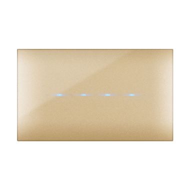 Placca Youmg Touch, S44 tecnopolimero colore oro - 4 comandi a scomparsa - 4 Mod. product photo Photo 01 3XL