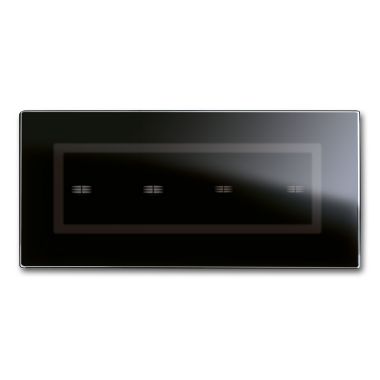 Placca Touch Vetro, S44 colore nero assoluto 4 comandi, 7 Mod. product photo Photo 01 3XL