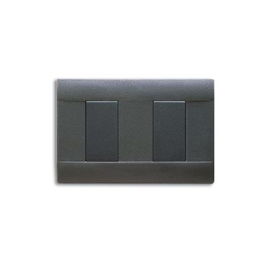 Placca sabbiata in tecnopolimero colore grigio noir 2 Mod. separati product photo Photo 01 3XL