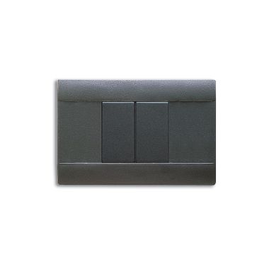 Placca Ral S45, sabbiata in tecnopolimero colore grigio noir 2  Mod. product photo Photo 01 3XL