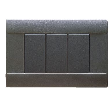 Placca Ral S45, sabbiata in tecnopolimero colore grigio noir 3 Mod. product photo Photo 01 3XL