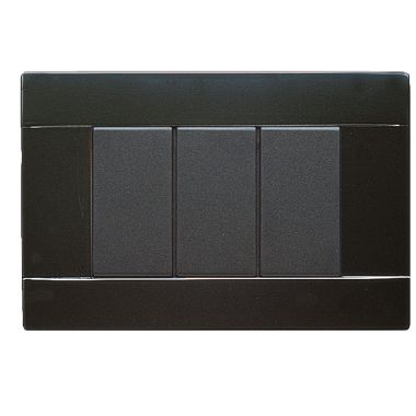 Placca Ral S45, lucida in tecnopolimero colore nero lucido 3 Mod. product photo Photo 01 3XL
