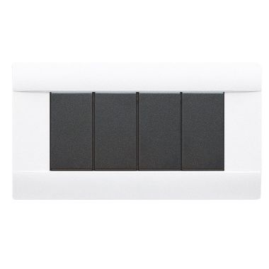 Placca Ral S45, lucida in tecnopolimero colore bianco banquise 4 Mod. product photo Photo 01 3XL
