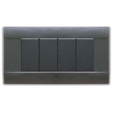 Placca Ral S45, sabbiata in tecnopolimero colore grigio noir 4 Mod. product photo Photo 01 3XL