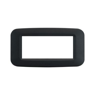 Placca in tecnopolimero per scatola rettangolare 4 Mod. colore grigio noir product photo Photo 01 3XL