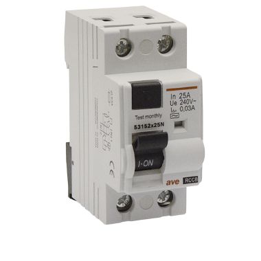 Differenziale puro Tipo AC 2P In 25A I'n 0,03A 230V - 2 mod. DIN product photo Photo 01 3XL