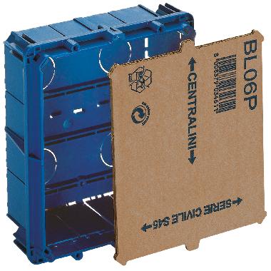 Scatola da incasso multifunzione con paramalta per: 45760/15. BL06C. BLST06. BLST06TR. BLCG06C. 53T08.. e TS03.. product photo Photo 01 3XL