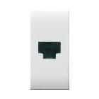 Presa RJ11 morsetti a vite. Domus S44 colore RAL 9010  finitura lucida  1 Mod. product photo