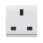 Presa std inglese. Domus S44. colore RAL 9010. 13A 250V 2P+T  finitura lucida  2 Mod. product photo
