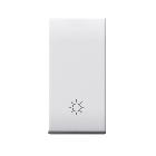 Tasto simbolo Lampada Domus S44. colore RAL 9010  finitura lucida  1 Mod. product photo