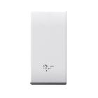 Tasto simbolo Luce Scale Domus S44. colore RAL 9010  finitura lucida  1 Mod. product photo