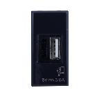 Caricatore USB tipo A. Life S44. colore nero. 3A alimentazione 240V  finitura lucida  1 Mod. product photo