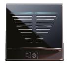 Suoneria tritonale. Life S44. colore Nero. 12vcc/ca  finitura lucida  2 Mod. product photo