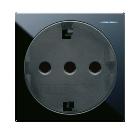Presa schuko P30. Life S44. colore Nero.  2P+T 16A 250V  finitura lucida  2 Mod. product photo
