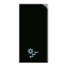 Tasto simbolo Luce Scale Life S44. colore Nero  finitura lucida  1 Mod. product photo