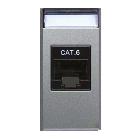 Presa RJ45 CAT6 UTP  non schermata  Allumia S44 colore Grigio Tech  finitura lucida  1 Mod. product photo