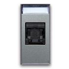Presa RJ45 CAT5E UTP  non schermata  Allumia S44 colore Grigio Tech  finitura lucida  1 Mod. product photo