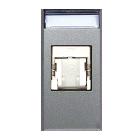 Presa RJ45 CAT6 FTP  schermata  Allumia S44 colore Grigio Tech  finitura lucida  1 Mod. product photo