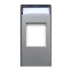 Adattatore per connettori RJ45. Allumia S44 colore Grigio Tech  finitura lucida  1 Mod. product photo