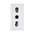PRESA BIPASSO WHITEK S44. COLORE BIANCO. 2P+T 10/16A 250V  FINITURA OPACA  1 MOD. product photo