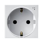 PRESA SCHUKO. WHITEK S44. COLORE BIANCO.  2P+T 16A 250V  FINITURA OPACA  2 MOD. product photo