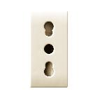 Presa bipasso Class S44. colore RAL 1013. 2P+T 10/16A 250V   finitura lucida  1 Mod. product photo