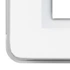 Placca Paersonal S44, colore bianco lucido - con cornicetta - 6(3+3) Mod. product photo