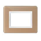 Placca Paersonal S44, colore beige lucido- con cornicetta - 3 Mod. product photo