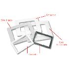 Placca Personal S44. personalizzabile colore trasparente  con cornicetta  3 Mod. product photo