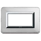 Placca Personal S44. colore alluminio naturale  con cornicetta  4 Mod. product photo